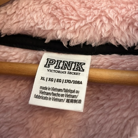 PINK fuzzy pink half zip - Picture 2 of 4